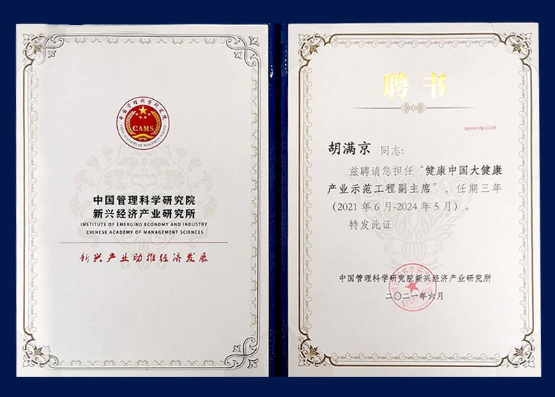 健康中国大健康产业示范工程副主席