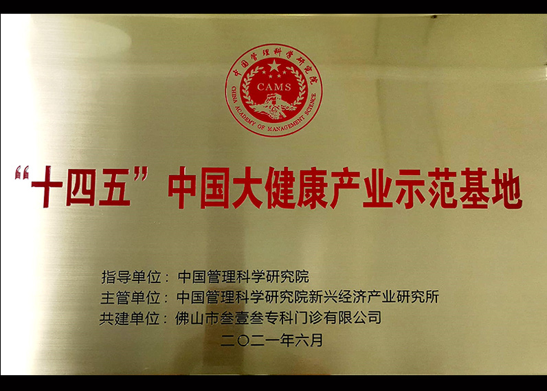 “十四五”中国大健康产业示范基地